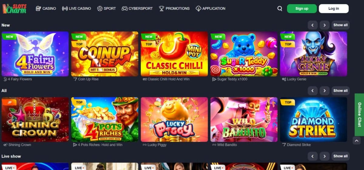 Slots Charm Casino : Non-GamStop Real Money Slot Games image 1